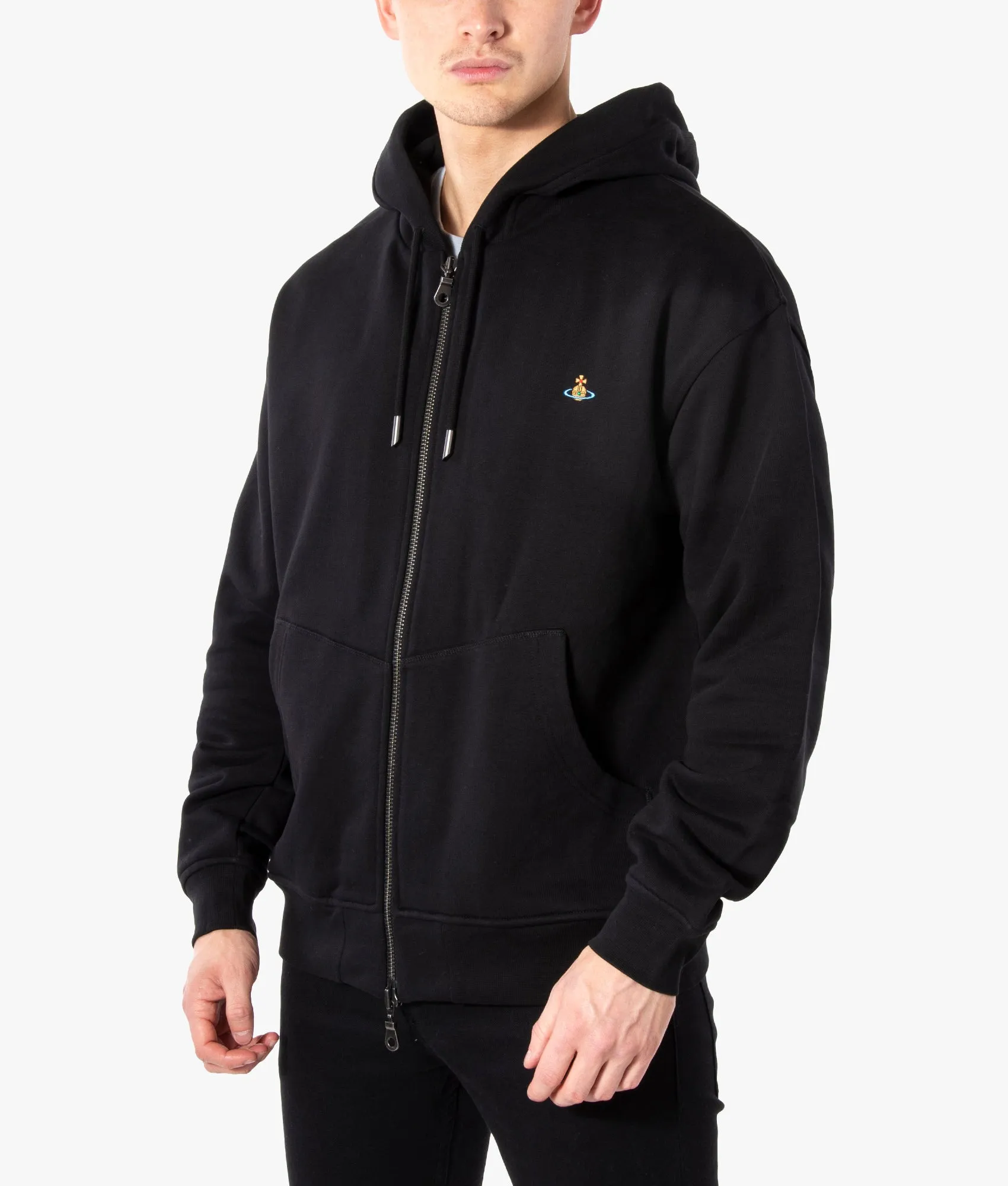 Relaxed Fit- Zip Through Hoodie