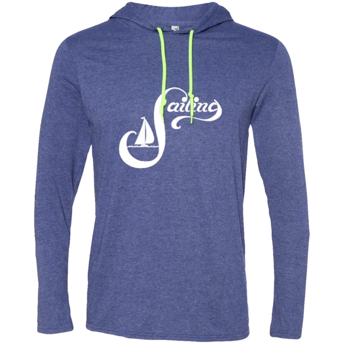 Sailing white on 987 Anvil LS T-Shirt Hoodie