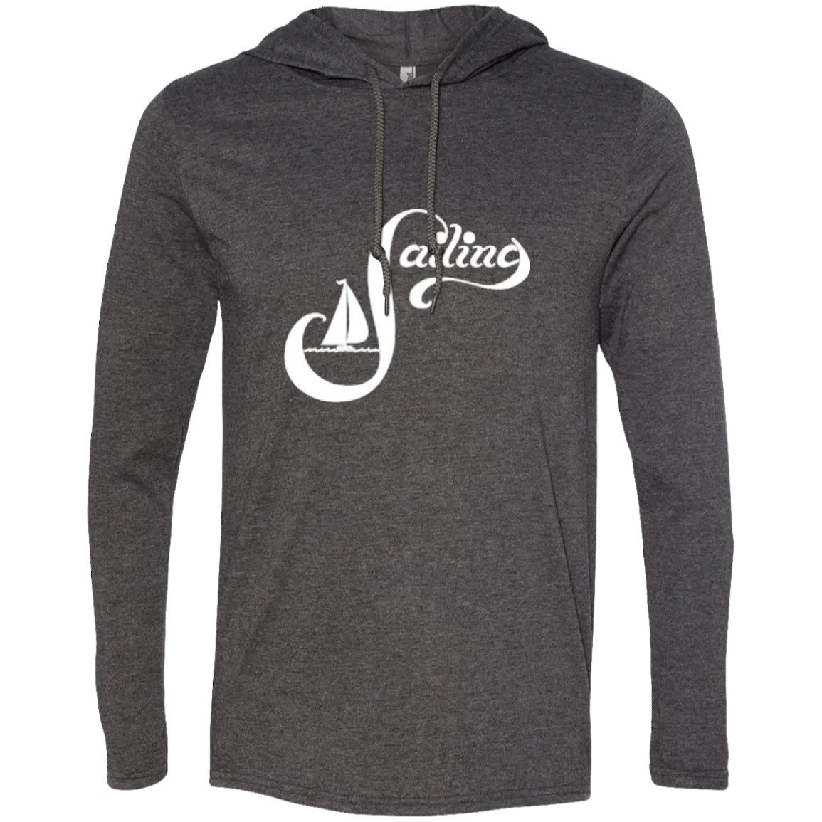 Sailing white on 987 Anvil LS T-Shirt Hoodie
