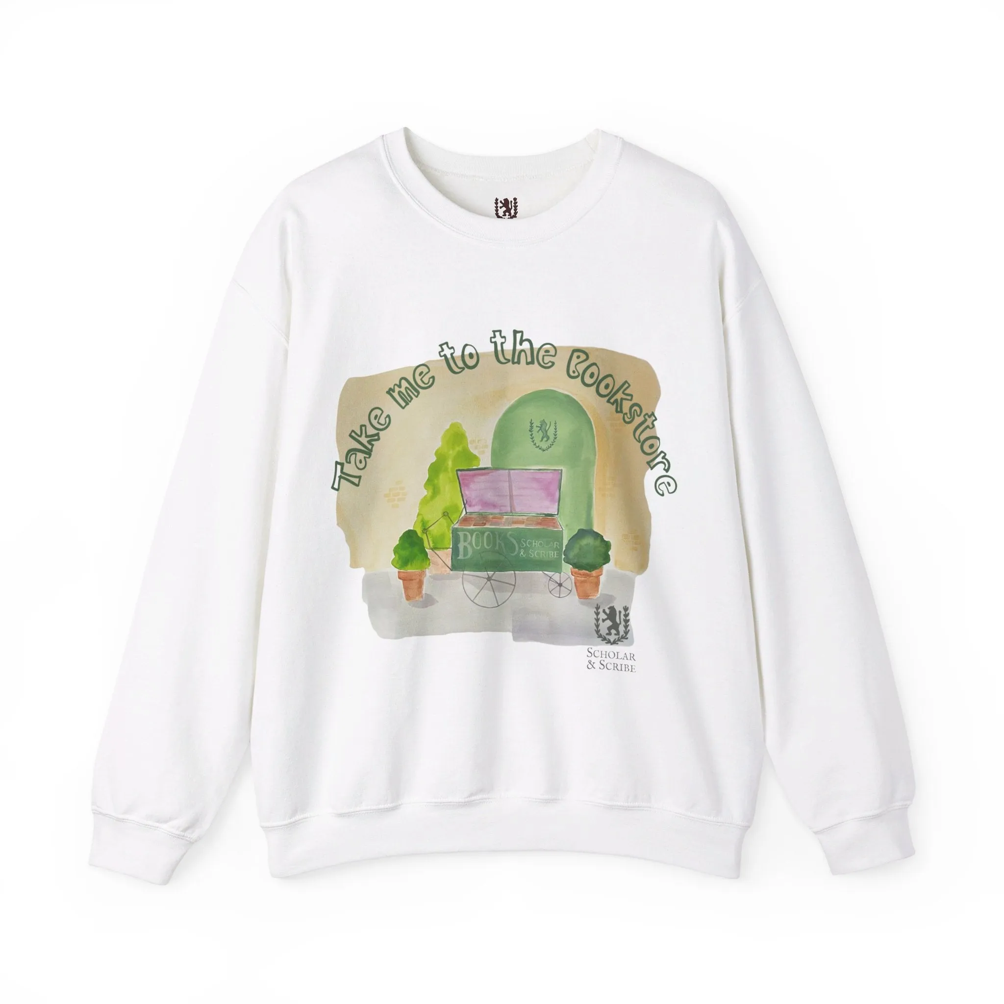 Scholar & Scribe "Take me to the Bookstore" Unisex Heavy Blend™ Crewneck Sweatshirt