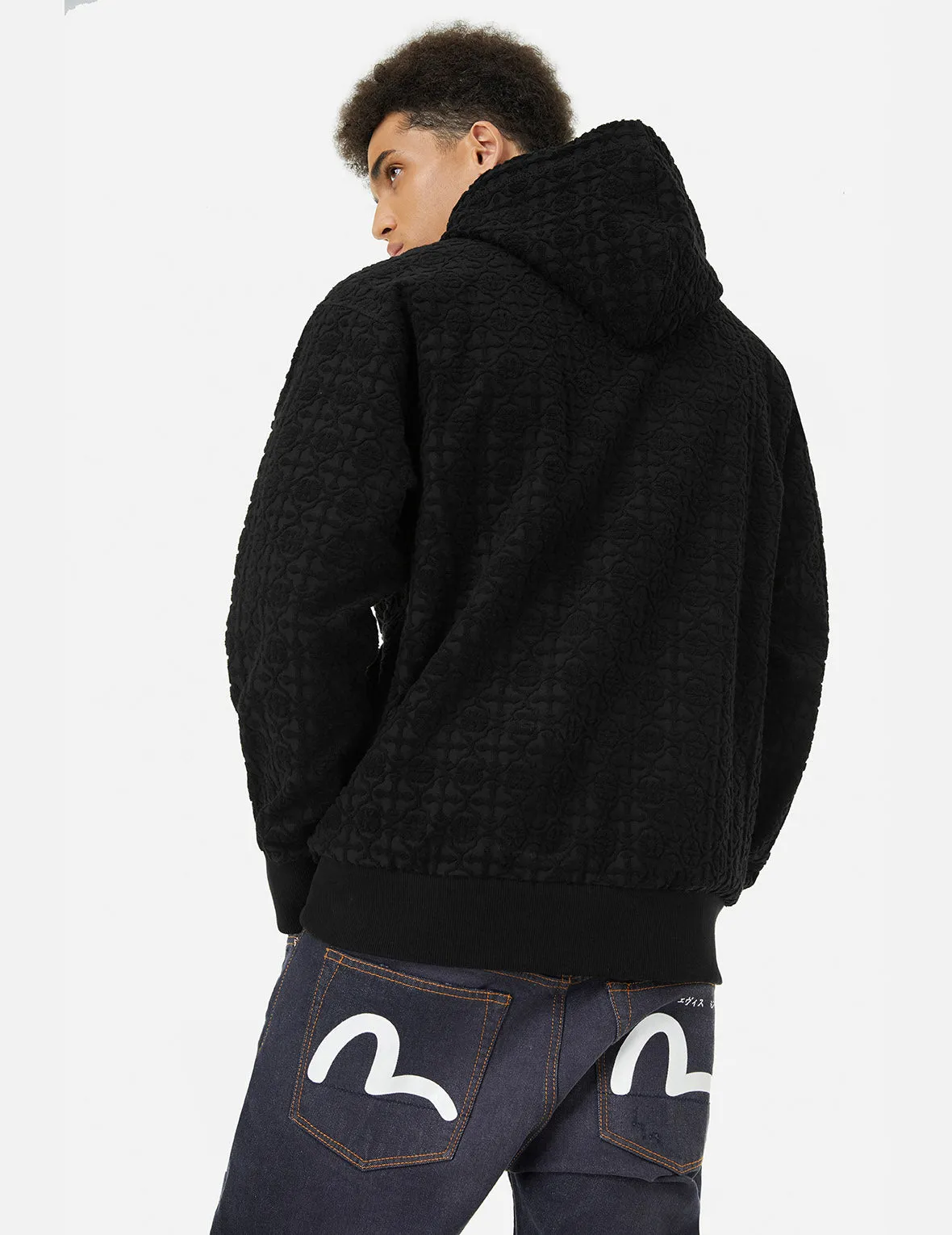 Seagull Embrodiery and Kamon Jacquard Relax Fit Hoodie