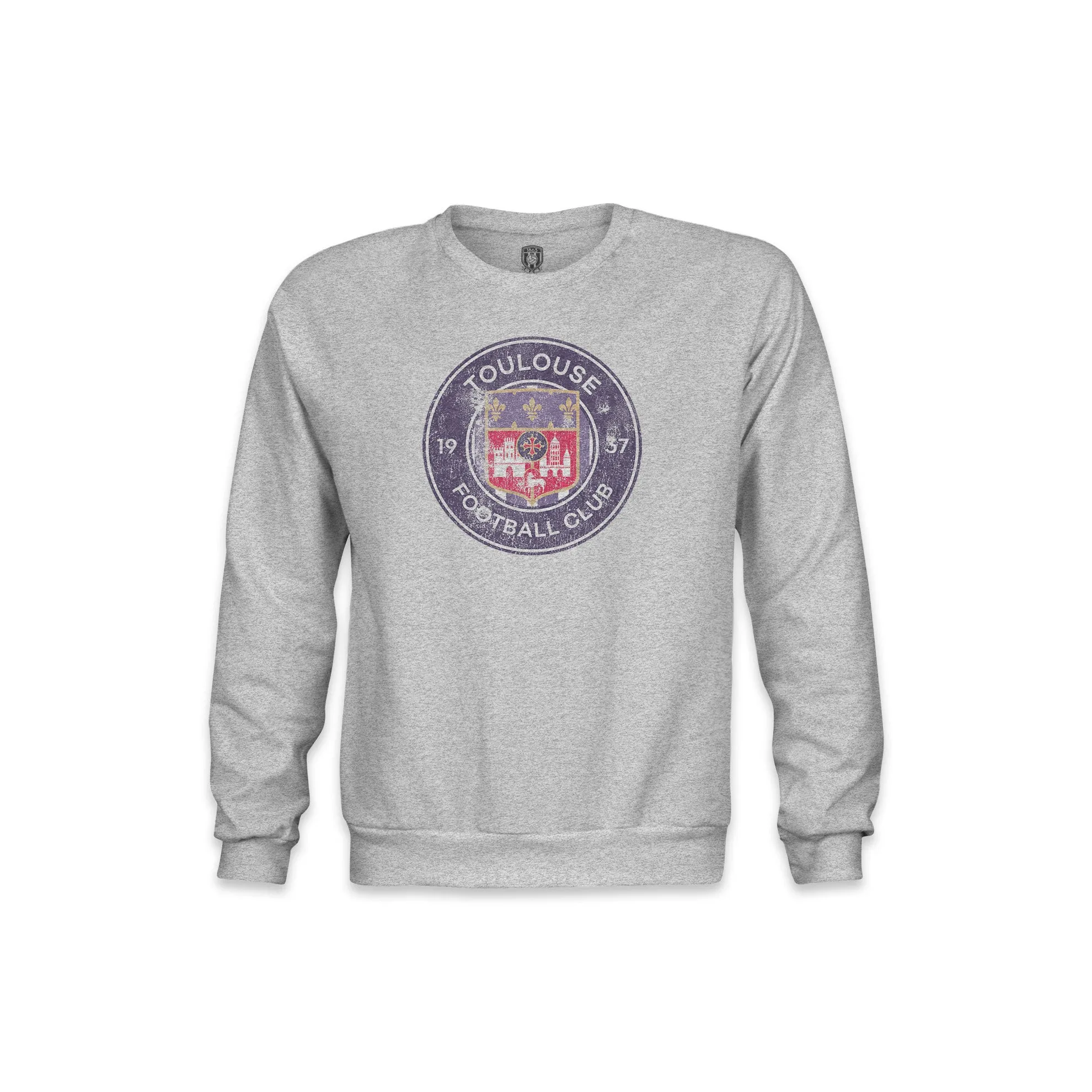 Toulouse FC Color Badge Youth Crewneck Sweatshirt - Grey