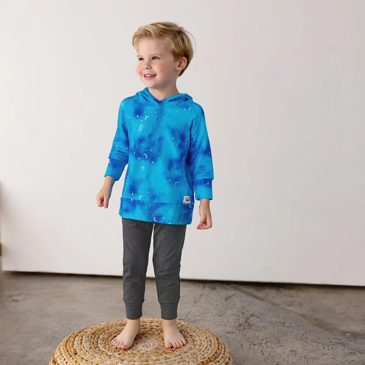 Twilight Stars & Moon Hoodie Sweatshirt || Bamboo/Cotton/Spandex French Terry (2T-8Y)