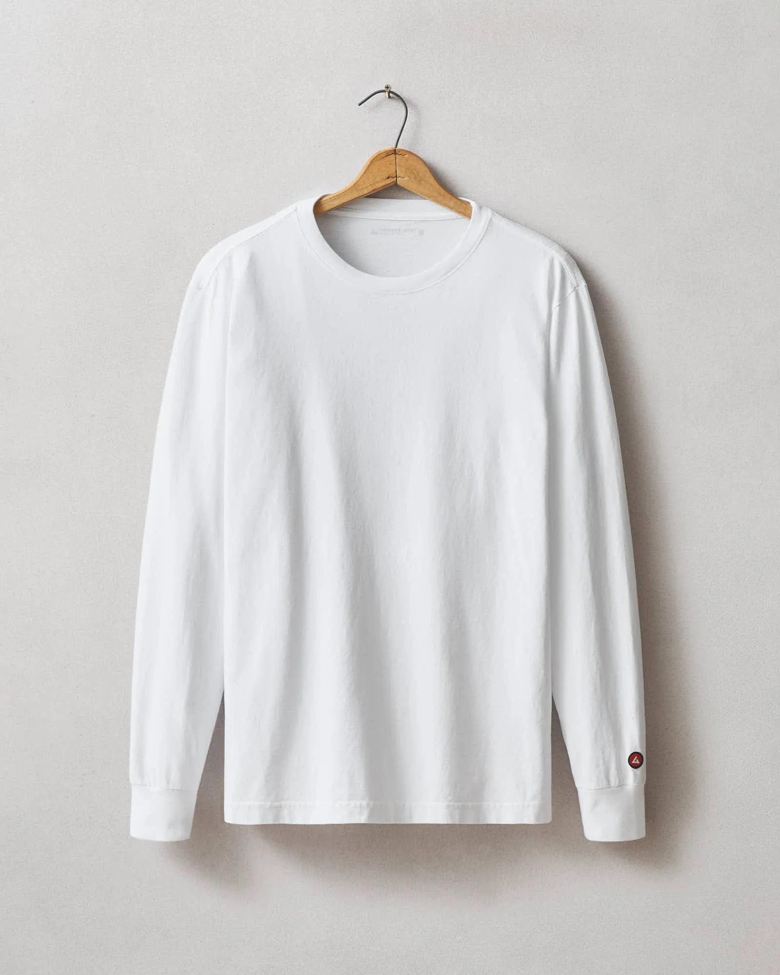 Vintage Crew Long Sleeve Tee - White