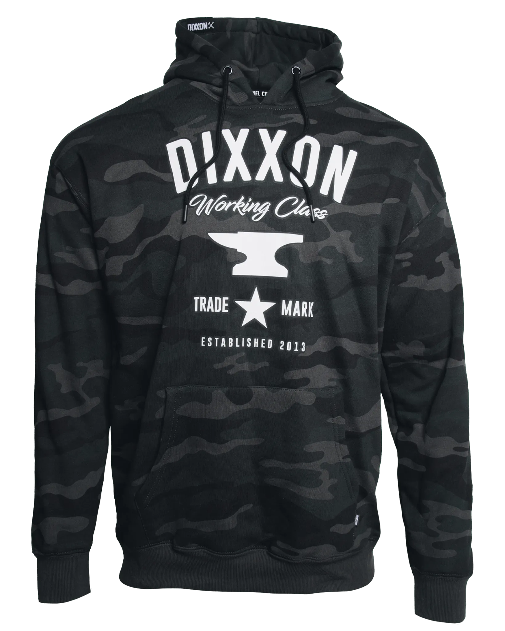 White Working Class TM Pullover Hoodie - Black Camo