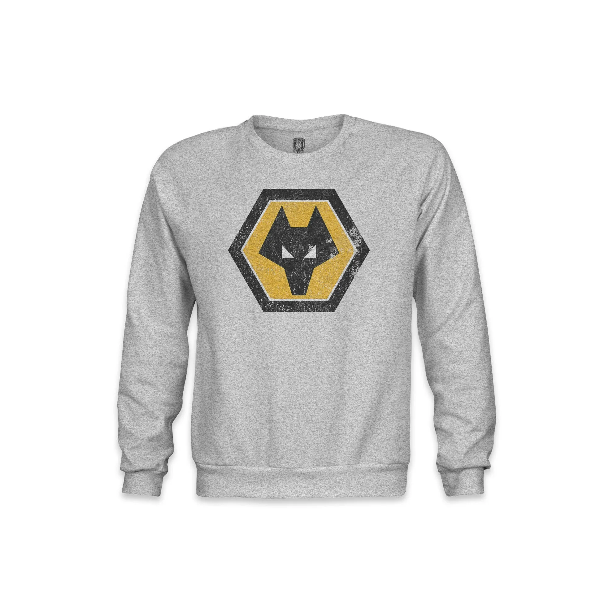Wolverhampton Wanderers Color Badge Youth Crewneck Sweatshirt - Grey