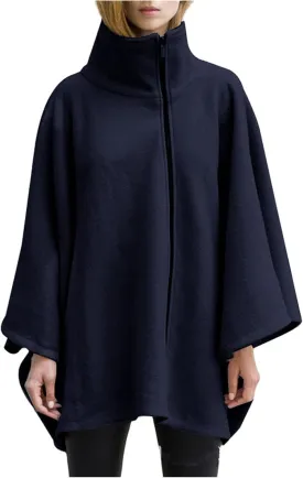 Womens Trendy Shawls and Wraps High Neck Zip up Lightweight Soft Wool Poncho Cape Solid Comfy Blanket Sweatshirts