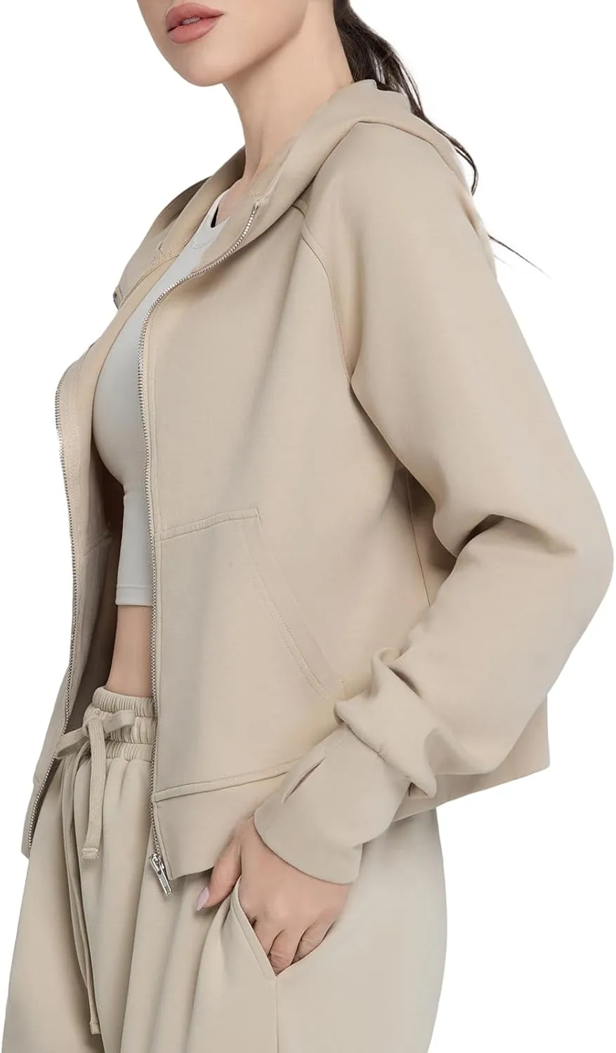 Womens Zip Up Coat Hooded Shirts Full Zip Jackets Sport Coat Spring Tops Fashion Outfits
