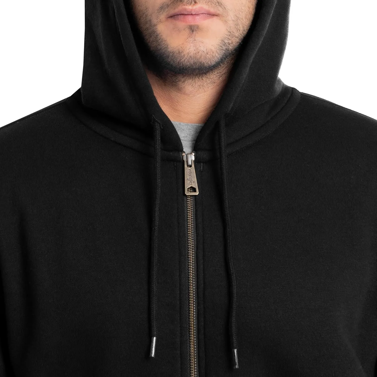 Wrangler Men's Full Zip Hooded Sweatshirt with Front Pouch Pocket