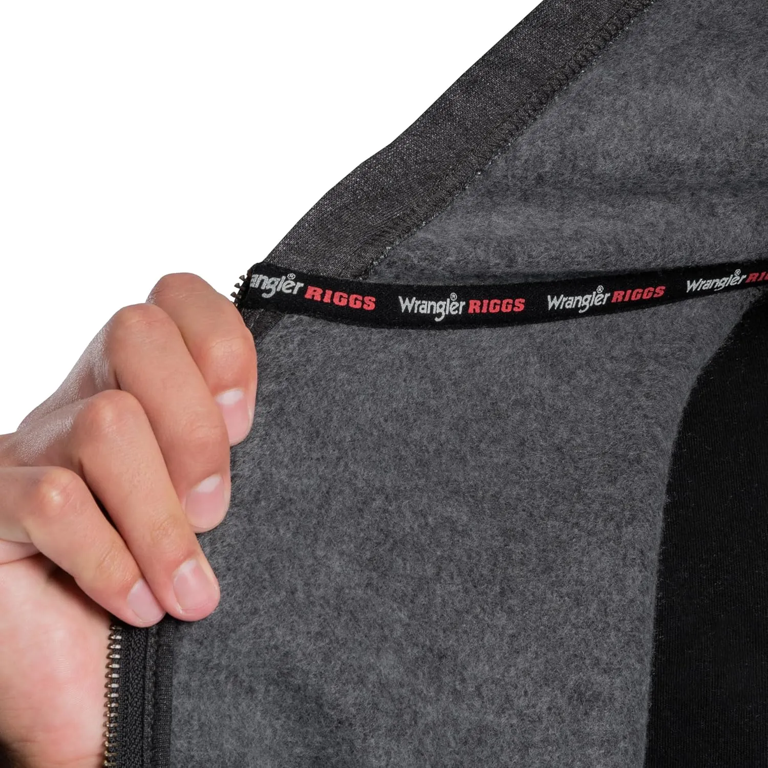 Wrangler Men's Full Zip Hooded Sweatshirt with Front Pouch Pocket