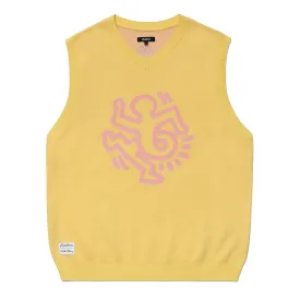 x Keith Haring Sweater Vest Yellow - AW24